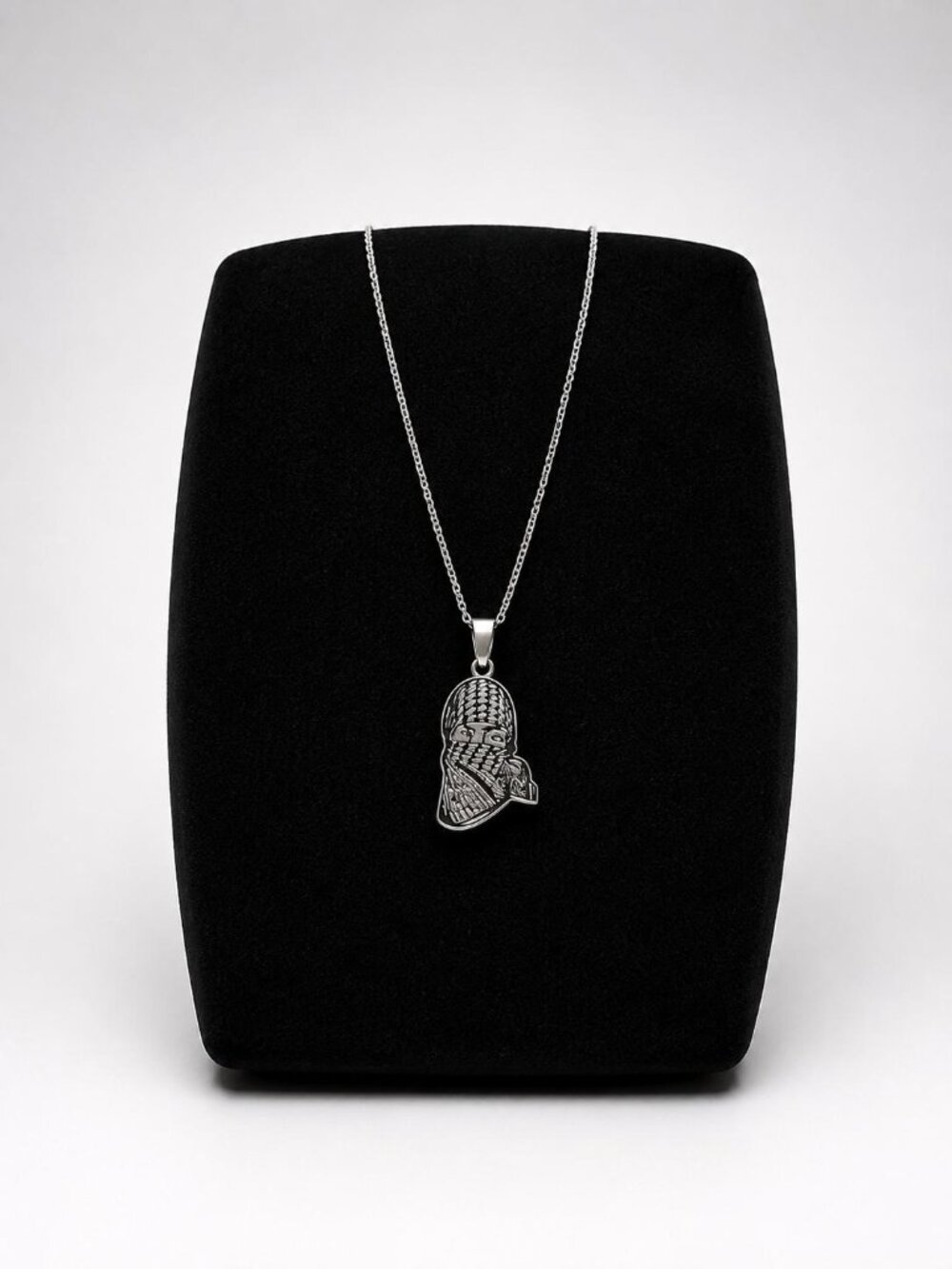 Silver Keffiyeh Pendant Necklace